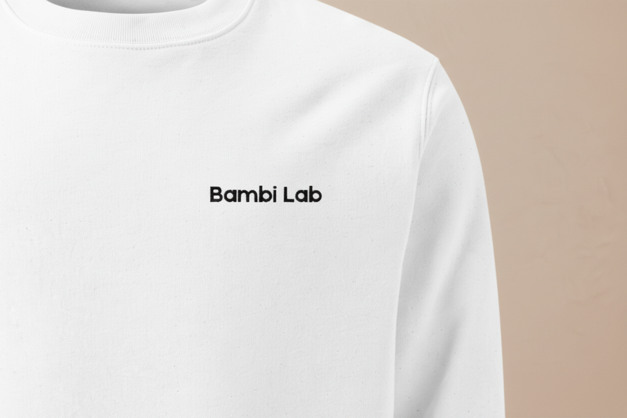 Dettaglio tessuto e cuciture Lab Crewneck - qualità premium